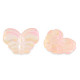 Abalorio de cristal 15mm Mariposa - Rosa melocotón